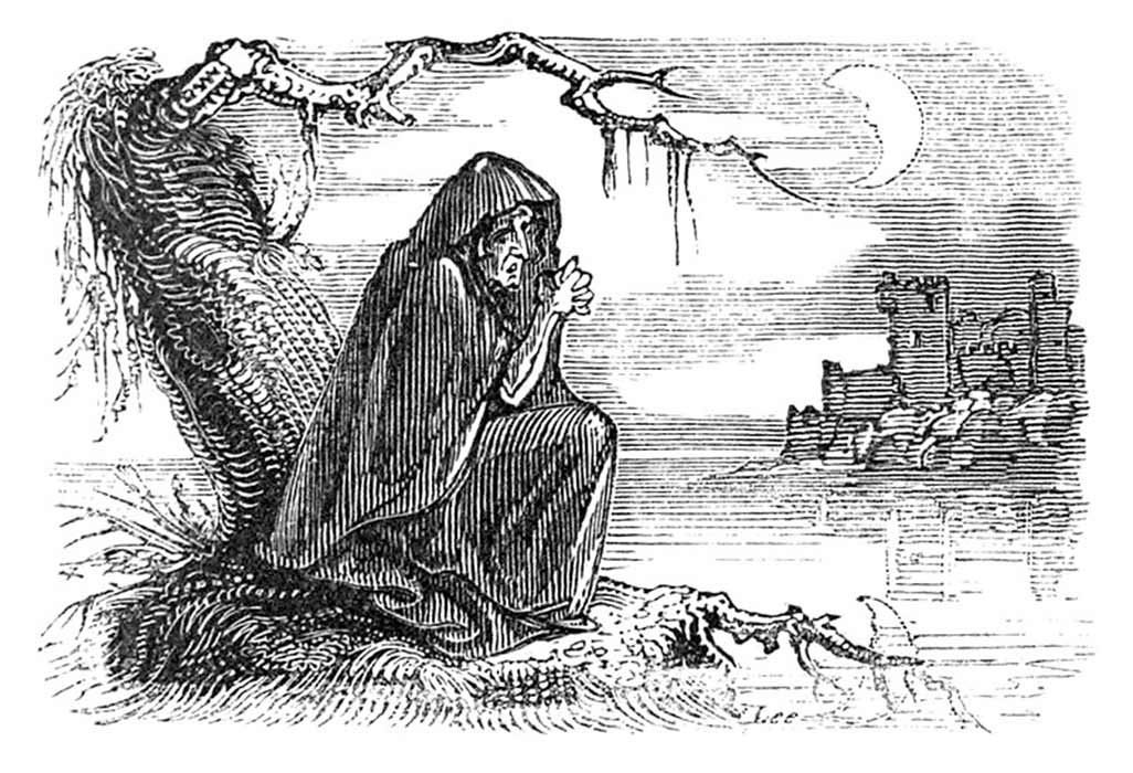 The Bunworth Banshee, as depicted in the 1825 book, Fairy Legends and Traditions of the South of Ireland, by Thomas Crofton Croker, is a modern manifestation of the ancient Celtic deity, The Morrígan. (Public Domain)