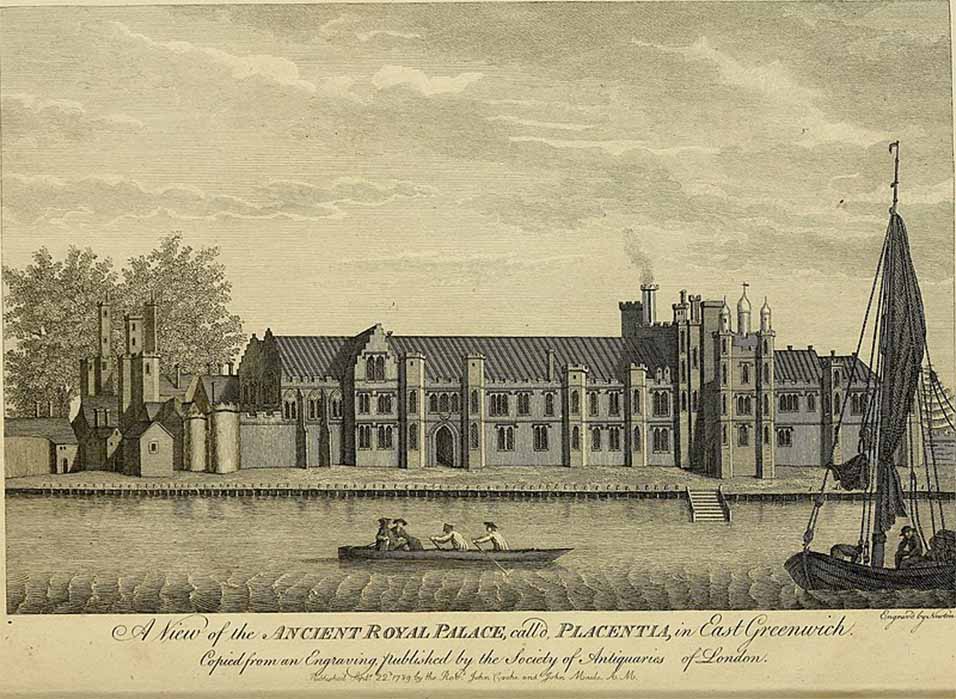 The Palace of Placentia, rebuilt around 1500 by Henry VII, where Mary Tudor was born (Public Domain)