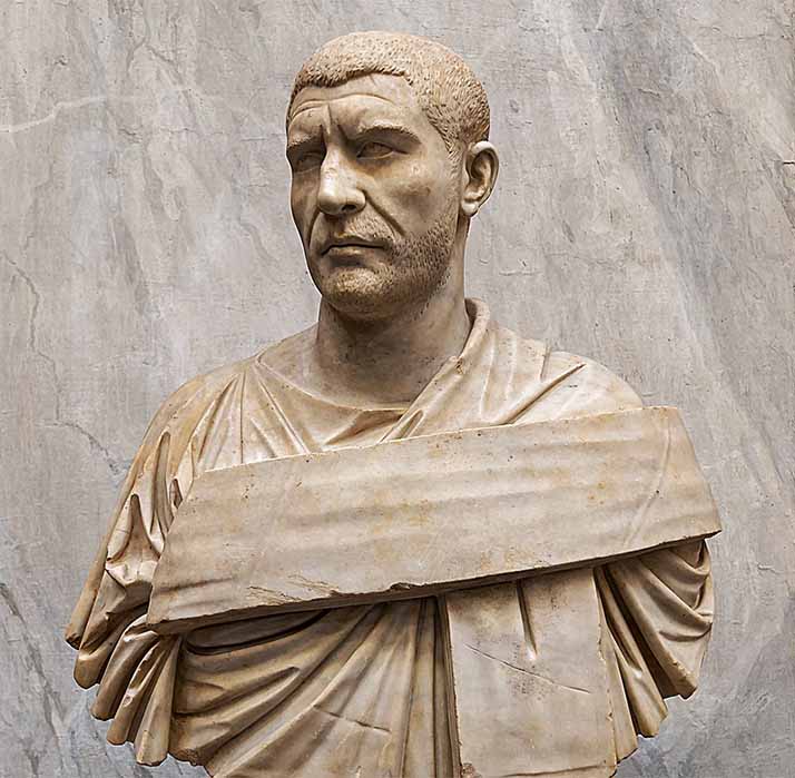 Bust of the Roman emperor Phillip the Arab (244 - 249) Vatican Museums (CC BY-SA 4.0)