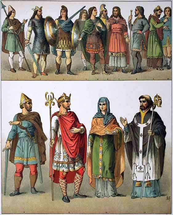 Illustration of Anglo-Saxon society and clothing, 500-1000 AD. ( Public Domain )