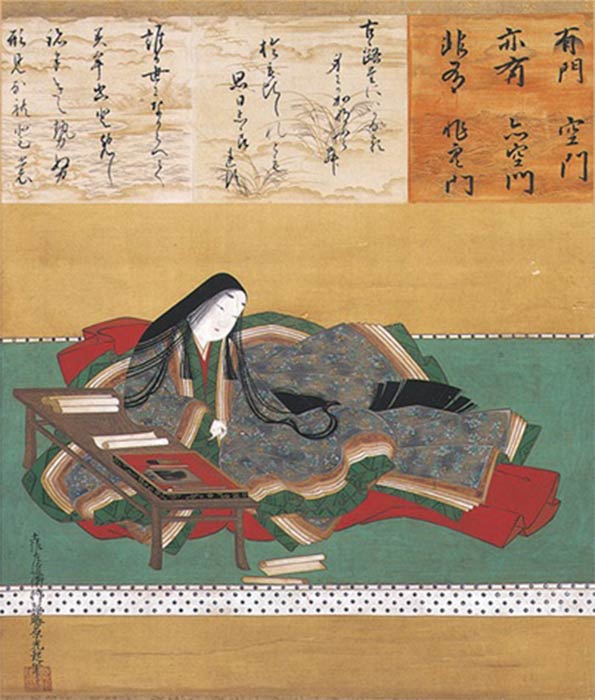 Murasaki Shikibu, author of Tale of Genji by Tosa Mitsuoki (17th century) (Public Domain)