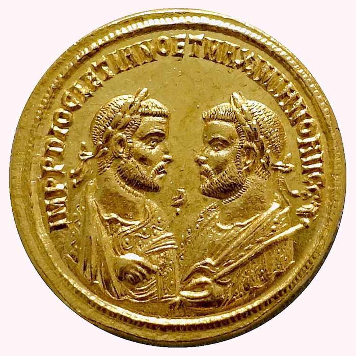 Diocletian and Maximianus Herculius, Elephantenquadriga, Rome (287 AD) Bode-Museum (Public Domain)