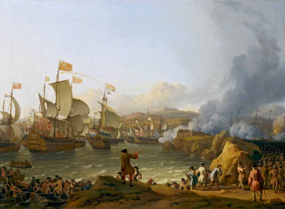 Battle of Vigo Bay 1702, by Ludolf Bakhuizen (Public Domain)