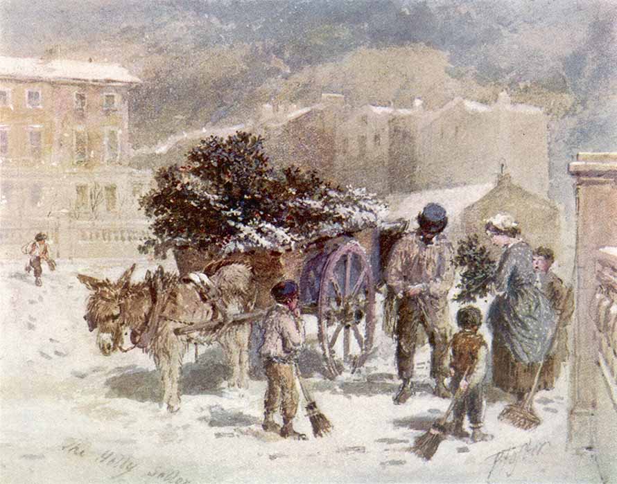 Cart delivering Christmas Holly and Mistletoe (Archivist / Adobe Stock)