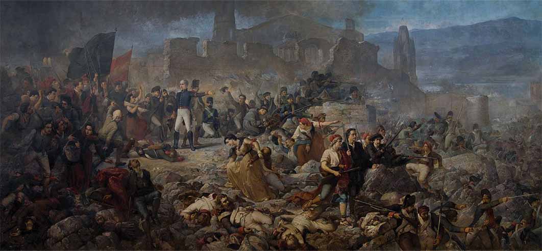 Siege of Girona by French troops, by Ramon Martí Alsina (1809) (Public Domain)