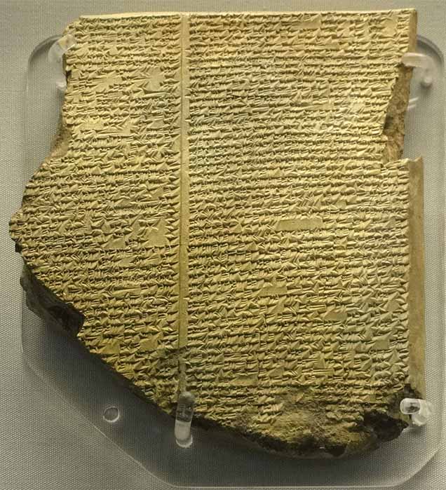 Tablet containing part of the Epic of Gilgamesh (Tablet 11 depicting the Deluge), now part of the holdings of the British Museum (Fæ/ CC BY-SA 3.0)