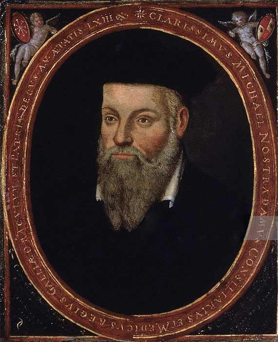 The Portrait of Michel de Nostredame (Nostradamus), by his son César de Nostredame (1553-1630?)(Public Domain)