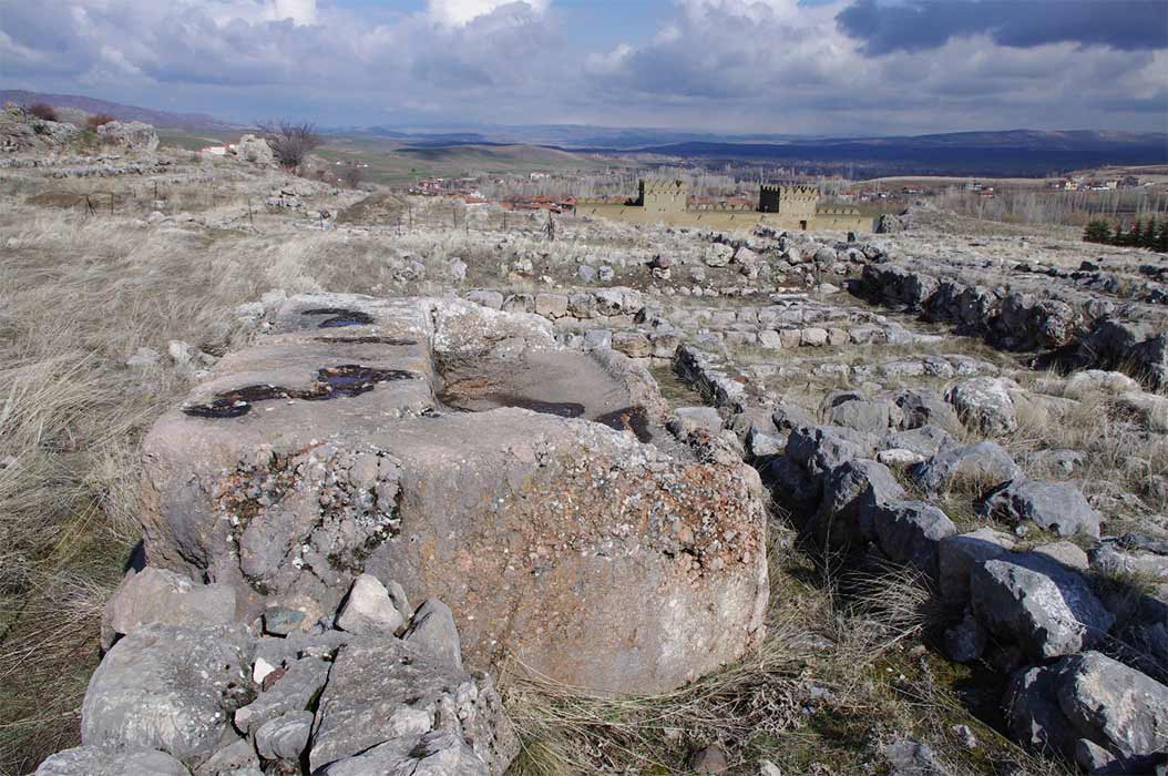 The ruins of Hattusas, capital of the Hittite Empire, near Bogazköy, in present-day Turkey.