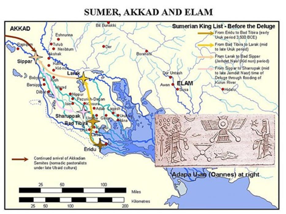 Sumer before the deluge, or Uruk and Zdemdet Nsar periods in ancient Mesopotamia. (Public Domain)