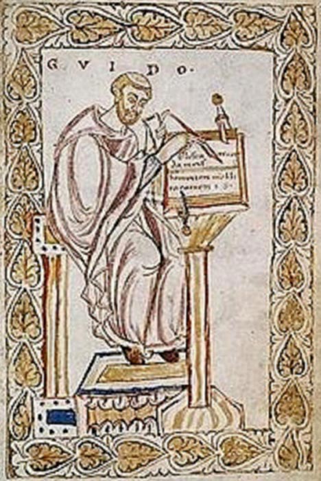Guido of Arezzo. ( Public Domain )