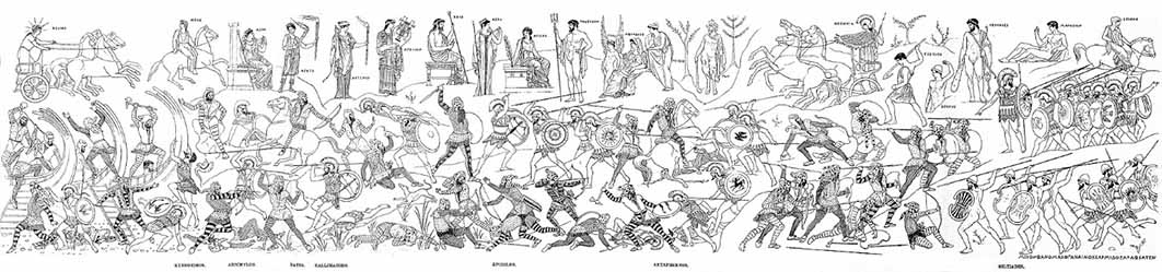 Depiction of the Battle of Marathon in the Stoa Poikile by Panaenus, brother of Phidias, who worked in conjunction with Polygnotus and Micon. (Public Domain)