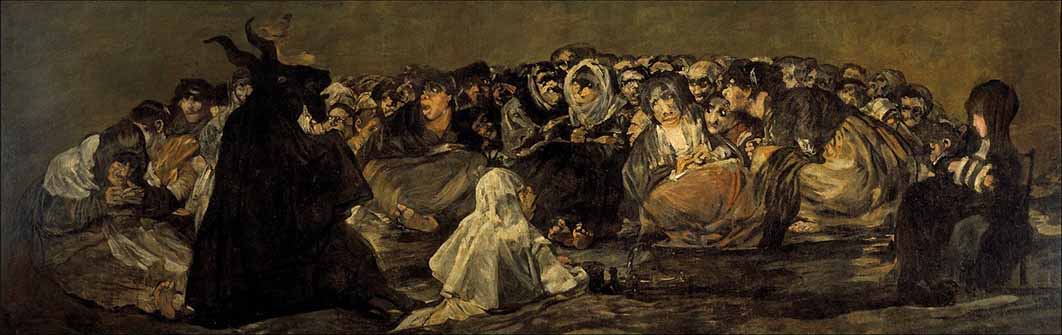 Witches' Sabbath, by Fransisco de Goya ( 1821–1823) Museo del Prado (Public Domain)
