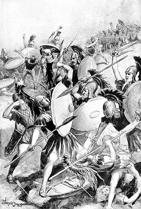 Destruction of the Athenian army at Syracuse, by John Steeple Davis (Public Domain)