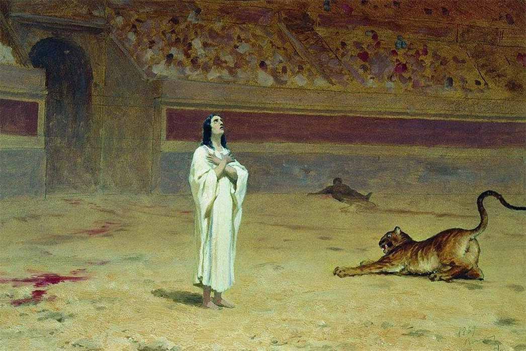 Martyr in the Circus Arena by Fyodor Bronnikov (1869) (Public Domain)