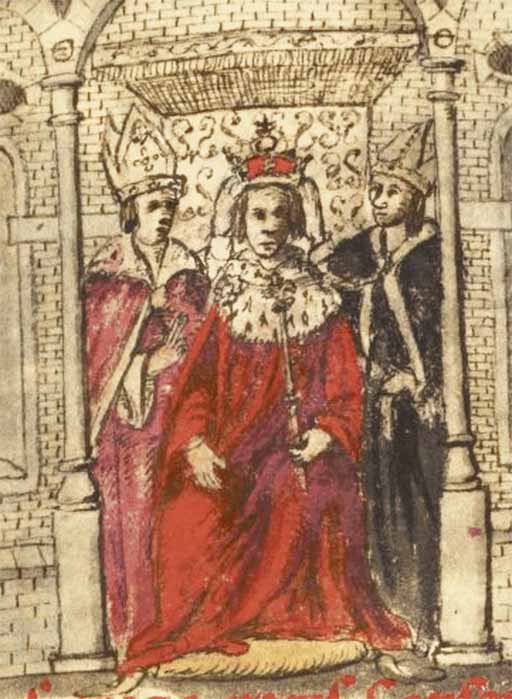 A 17th-century manuscript drawing of Henry I's coronation (Public Domain)