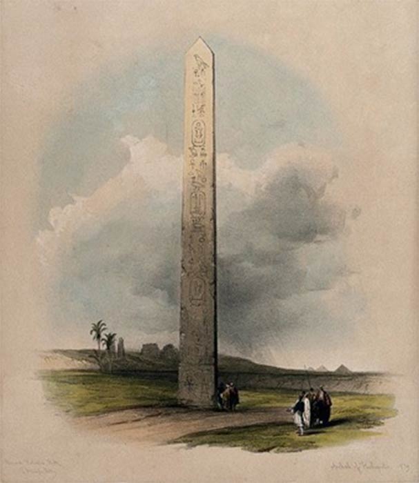 Obelisk at Heliopolis, known in the Bible as On, Egypt. (Wellcome Images / CC BY-SA 4.0)