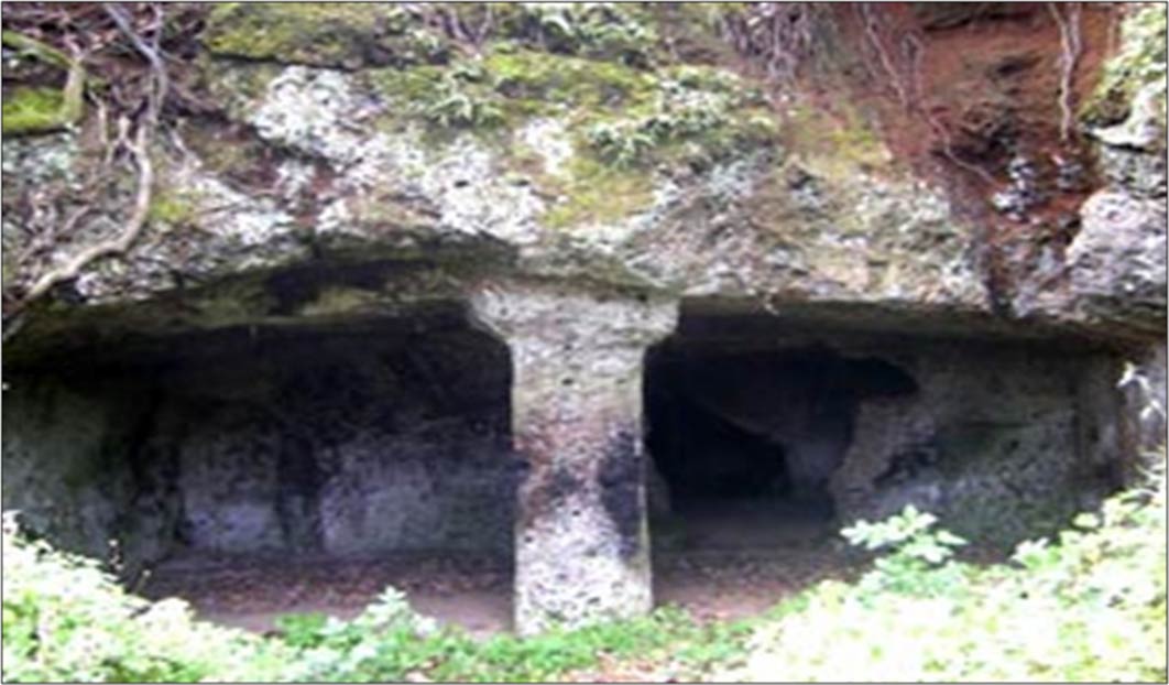 A glimpse of the so-called "Cave of Orlando" in Sutri (Rome) (Image: Courtesy Dr. Roberto Volterri)
