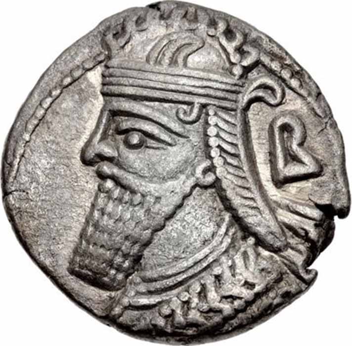 Tetradrachm of Vologases IV, minted at Seleucia in 153. (Classical Numismatic Group/CC BY-SA 3.0)