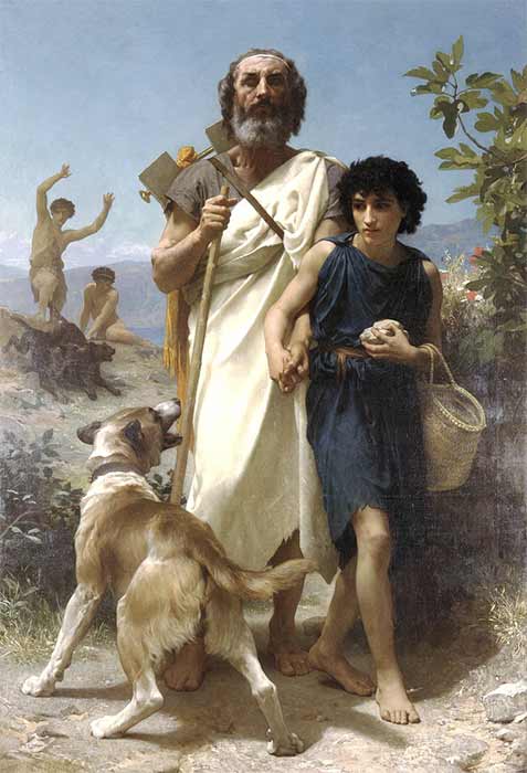 Homer and His Guide (1874) by William-Adolphe Bouguereau (Public Domain)