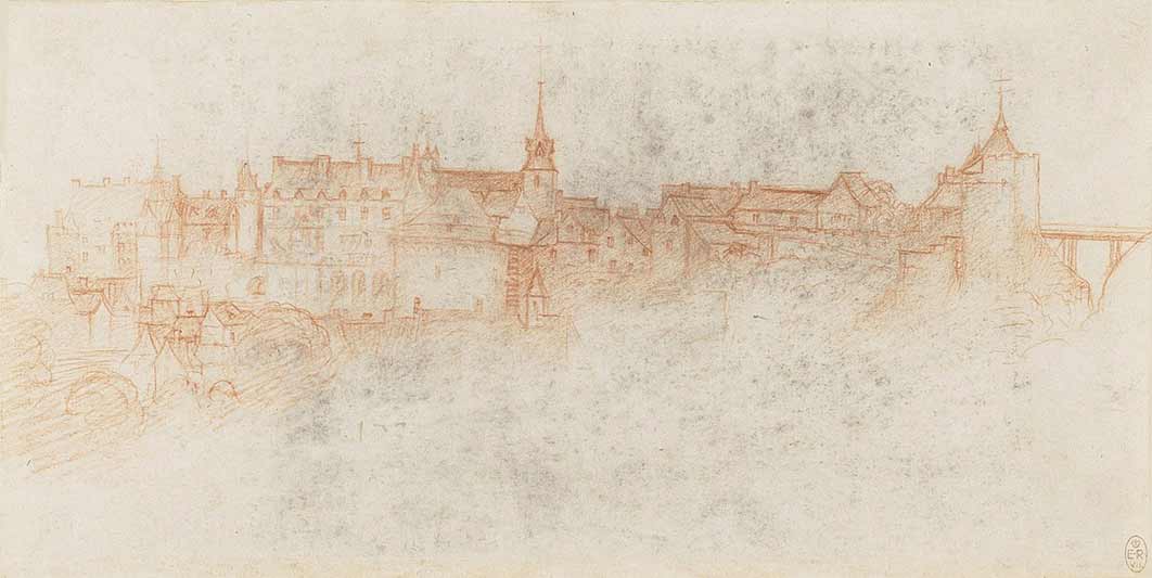 Drawing of the Château d'Amboise attributed to Francesco Melzi (1518) (Public Domain)