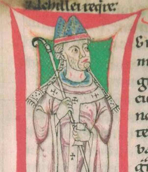 Depiction of Pope Gregory VII. From the "Vita Gregorii VII" of Paul von Bernried, Heiligenkreuz, Stiftsbiblioth (Public Domain)