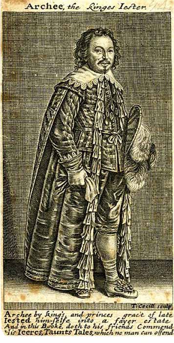 Portrait of ‘Archibald Armstrong Archee the kinges Jester’ by Thomas Cecil. (1630) British Museum (Public Domain)