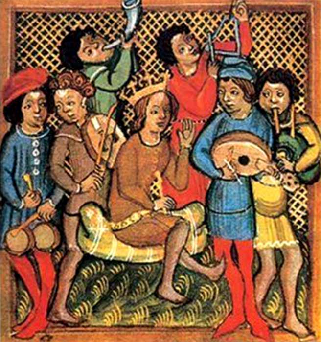 14th-century troubadours (Public Domain)