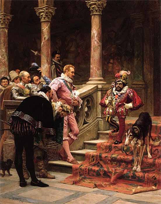 The Favourite of King Edward, Tom Le Fool by Eduardo Zamacois y Zabala (1865) (Public Domain)