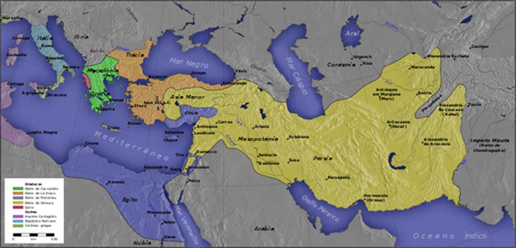 The kingdoms of Alexander’s successors after 301 BC (CC BY-SA 3.0)