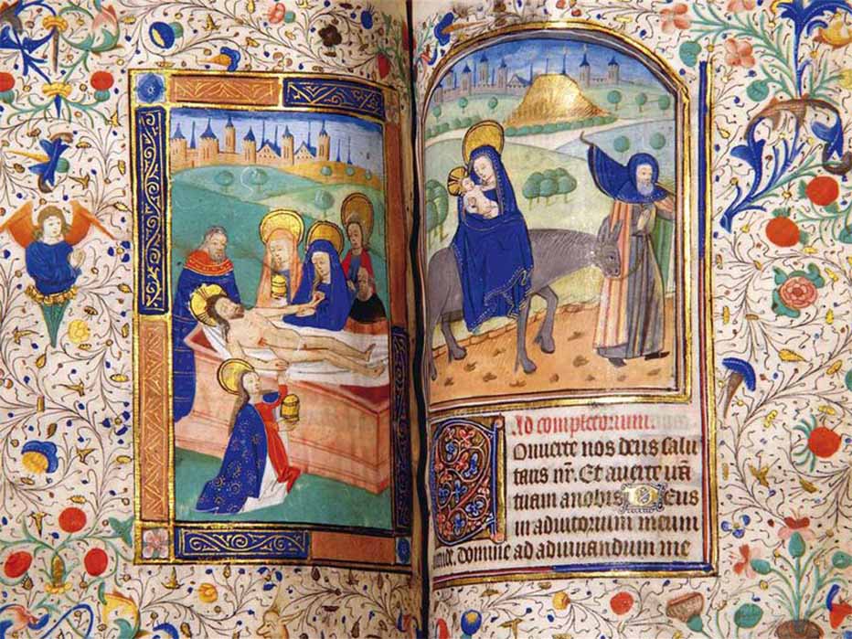 This Book of Hours manuscript, in the collection of Hever Castle, England, is now considered to be Anne Boleyn’s Prayer Book, as was recently revealed with an ultraviolet light scan that revealed a list of “secret names” in the book.  Hever Castle and Gardens