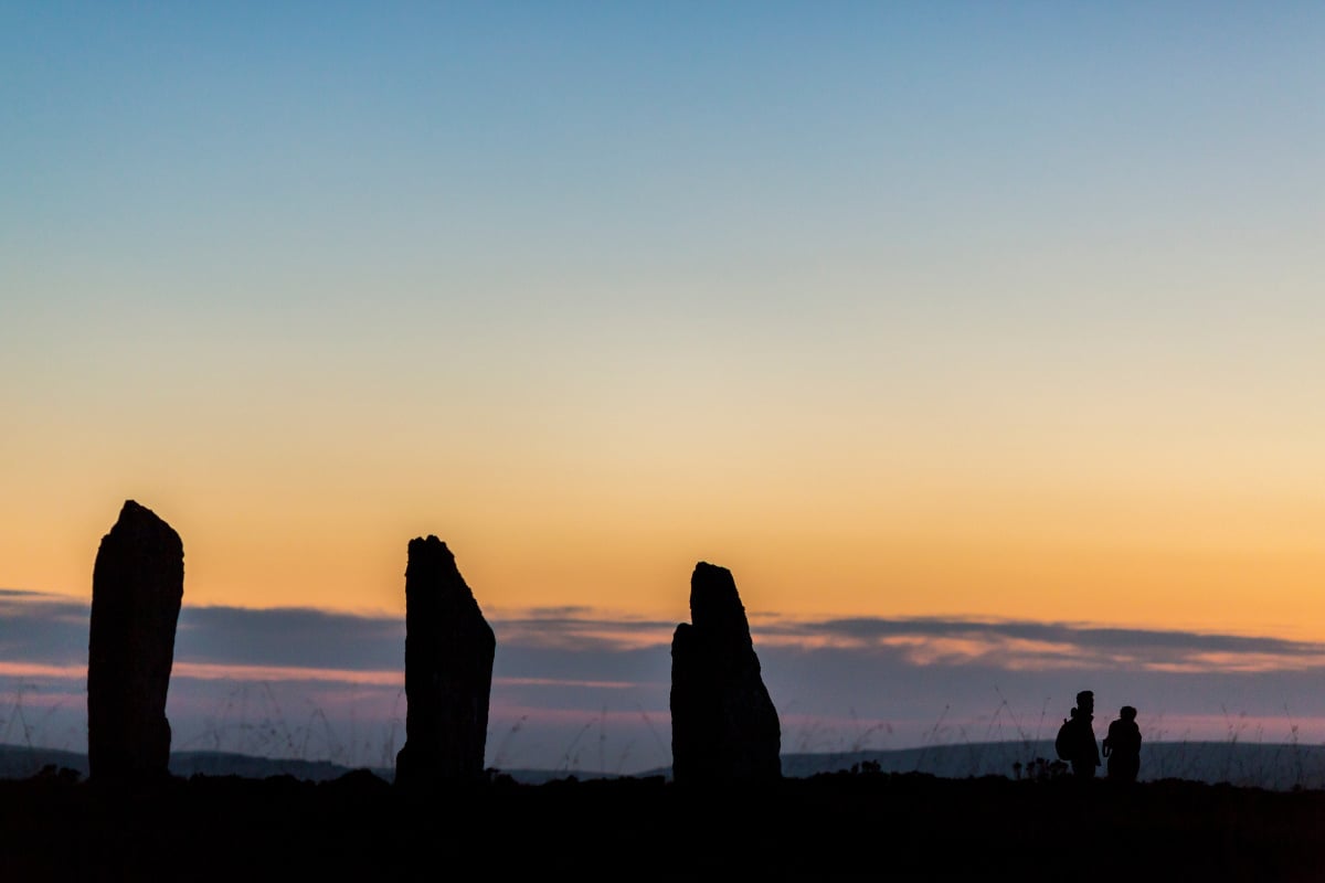 The Ring of Brodgar in the evening.