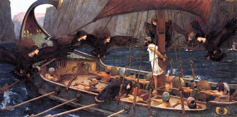 Odysseus and the Sirens by John William Waterhouse (1891) National Gallery of Victoria   (Public Domain)
