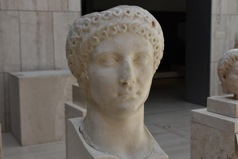 A bust of Poppaea Sabina, wife of Nero.