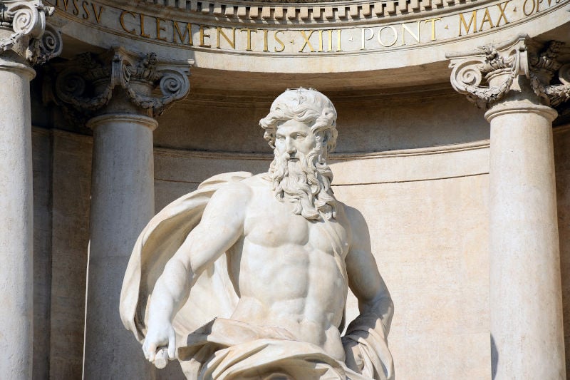 Oceanus – Trevi Fountain in Rome. 