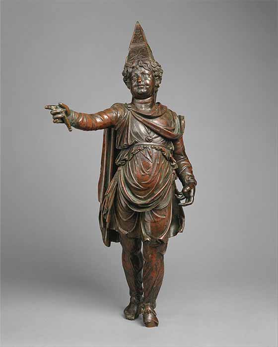 Bronze statuette of a boy in Oriental dress identified as a possible depiction of Alexander Helios (mid-1st century BC) Metropolitan Museum of Art (CC0)
