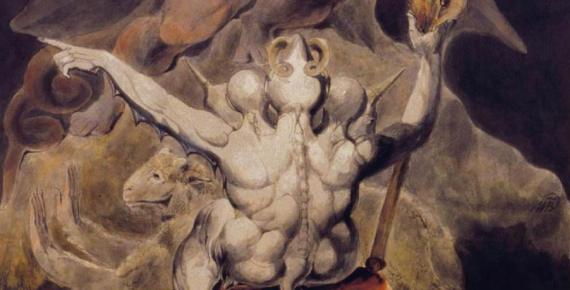 Detail of ‘The Number of the Beast is 666’ by William Blake (1805). Rosenbach Museum & Library ( Public Domain)