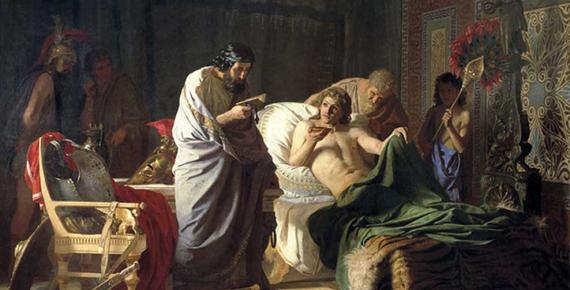 Alexander the Great trust to physician Phillip by Henryk Siemiradzky (1870)
