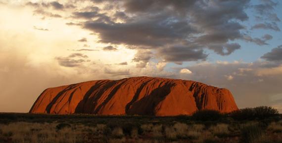 Sunset Ayers Rock Australian Outback Uluru