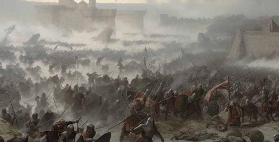Medieval Mass battle ( AIGen/ Adobe Stock)