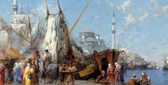 Market in Constantinople by Alberto Pasini (1868)  (Public Domain)