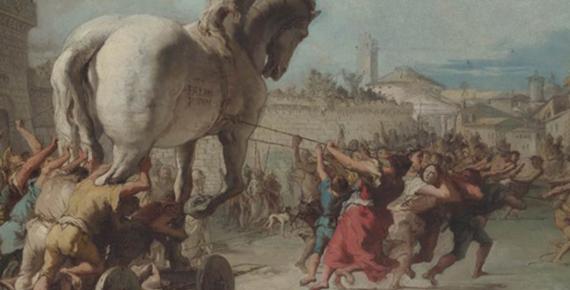 The Procession of the Trojan Horse in Troy by Giovanni Domenico Tiepolo  (1760)(Public Domain)