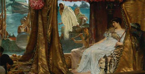 The Meeting of Antony and Cleopatra by Sir Lawrence Alma Tadema (1885) (Public Domain)