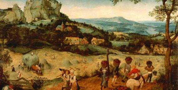 The Hay Harvest (1565), National Museum (Prague), Lobkowicz family collection in Lobkowicz Palace  by Pieter Brueghel the Elder (1565) (Public Domain)