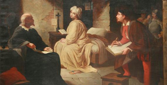 The Imprisonment of Beatrice Cenci by Achille Leonardi ( b: 1800 d. 1870) (Public Domain)