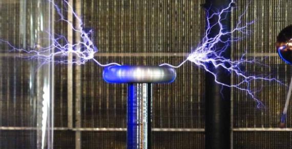 Flash Tesla coil experiment. Source: Public Domain