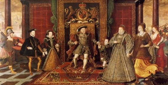 The Family of Henry VIII: An Allegory of the Tudor Succession by Lucas de Heere (1572) National Museum Cardiff (Public Domain)