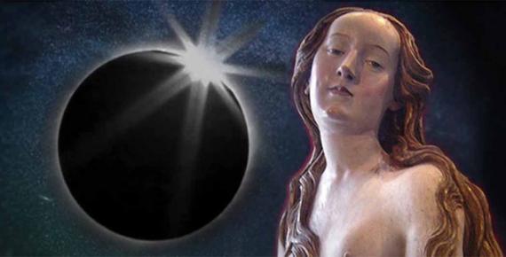 Deriv; Solar Eclipse and Milky Way (Wikipedia, Hdwallpaper), and Mary Magdalene ( CC BY-SA 3.0 )