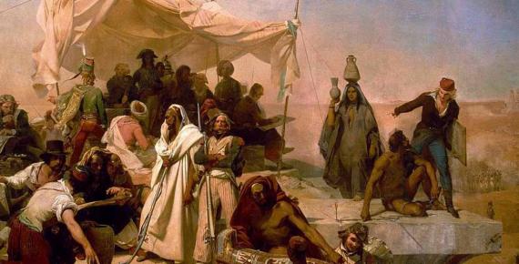 The Egyptian Expedition under the orders of Bonaparte, painting by Léon Cogniet (early 19th century) (Public Domain)