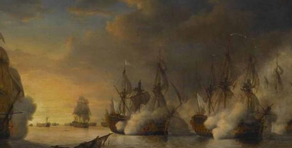 Battle of Cape Finisterre October 1747 by Pierre-Julien Gilbert - Palais du Luxembourg, Paris (Public Domain)