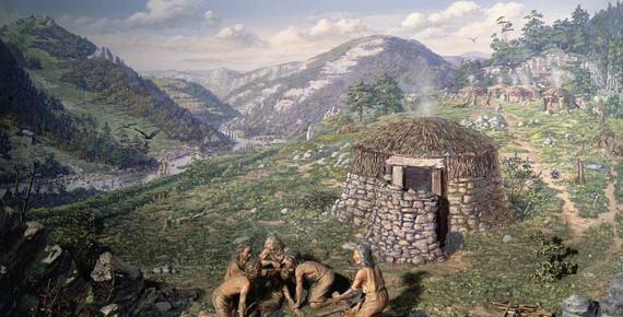 Diorama showing trephination in Neolithic times (Wellcome Images / CC BY-SA 4.0)